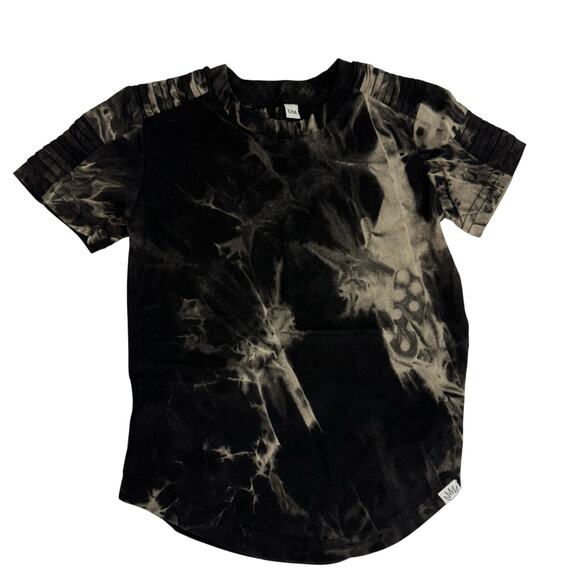 Posh Kiddos Black Ice Tie Dye Biker Shirt Size 12 Months - Picture 1 of 3